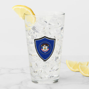 Utah flag glass
