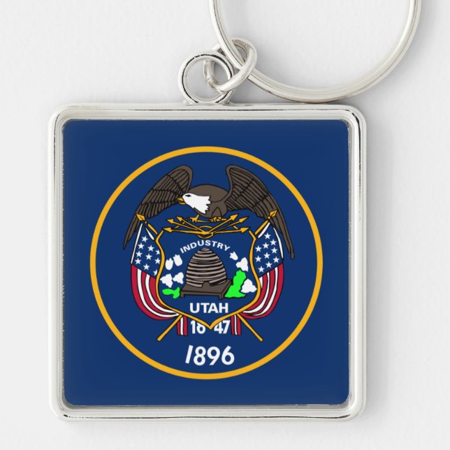 Utah Flag Keychain (Front)