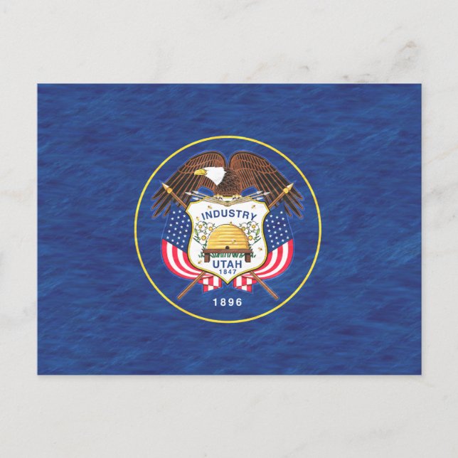 UTAH FLAG POSTCARD (Front)