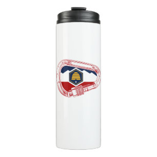 Utah Flag Rock Climbing Carabiner Thermal Tumbler