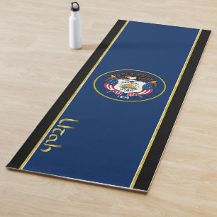 Utah flag yoga mat