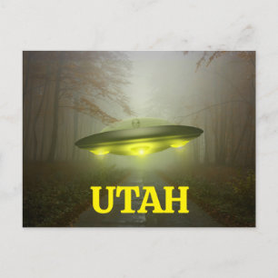 UTAH FUNNY SPACESHIP UFO Postcard