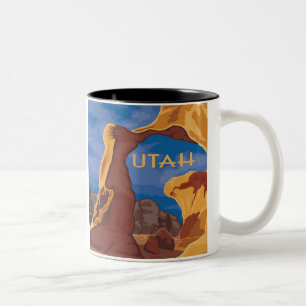 Utah Grand Staircase vintage style Two-Tone Coffee Mug