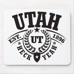 Utah, Heck Yeah, Est. 1896 Mouse Mat
