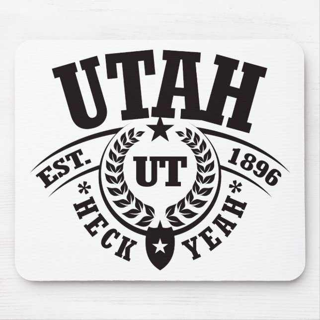 Utah, Heck Yeah, Est. 1896 Mouse Mat (Front)