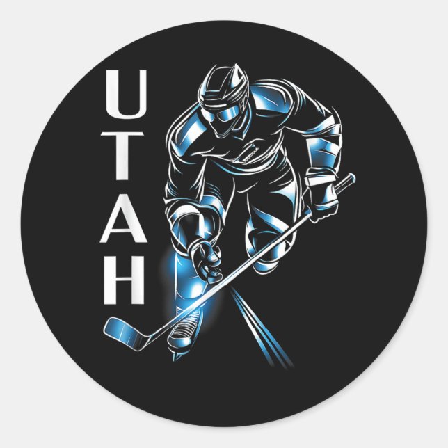 Utah Hockey  Classic Round Sticker (Front)
