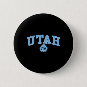 Utah Hockey Club Arch Over Gray Nhl Officially Lic 6 Cm Round Badge