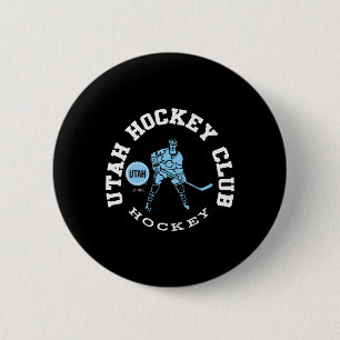 Utah Hockey Club Edge Black Officially Licensed 6 Cm Round Badge