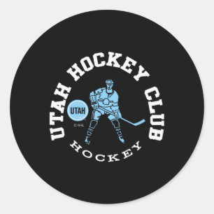 Utah Hockey Club Edge Black Officially Licensed Classic Round Sticker