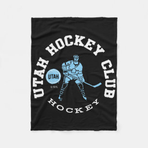Utah Hockey Club Edge Black Officially Licensed Fleece Blanket
