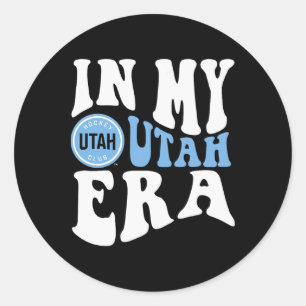 Utah Hockey Club Era Dark Heather Officially Licen Classic Round Sticker