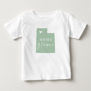 Utah Home Grown   Editable Colours State Map Baby T-Shirt