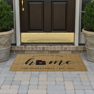 Utah Home State Personalised Doormat