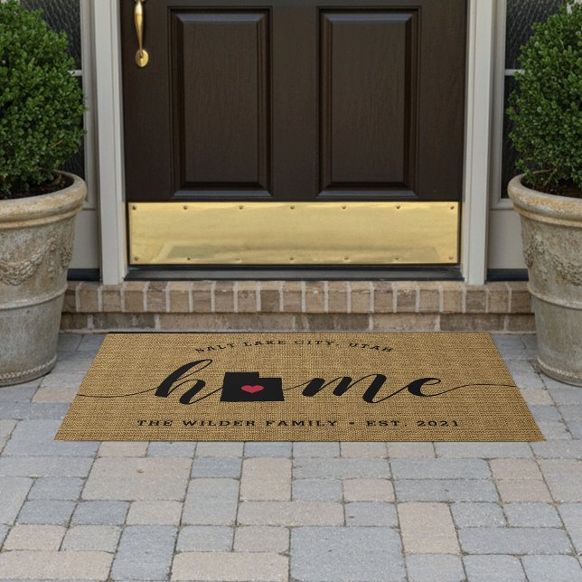 Utah Home State Personalised Doormat (Creator Uploaded)