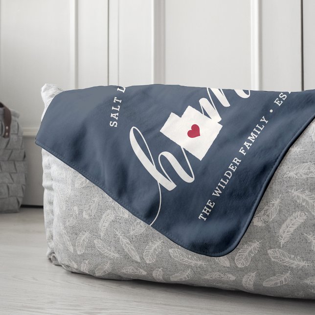 Utah Home State Personalised Sherpa Blanket (Creator Uploaded)