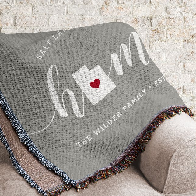 Utah Home State Personalised Throw Blanket (Creator Uploaded)