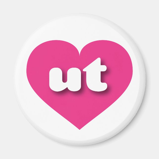 Utah hot pink heart - I love ut Magnet (Front)