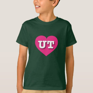 Utah Hot Pink Heart - I love UT T-Shirt