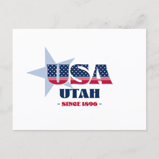 Utah in Red, White, and Blue Postcard