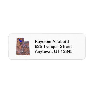 Utah Map Return Address Label