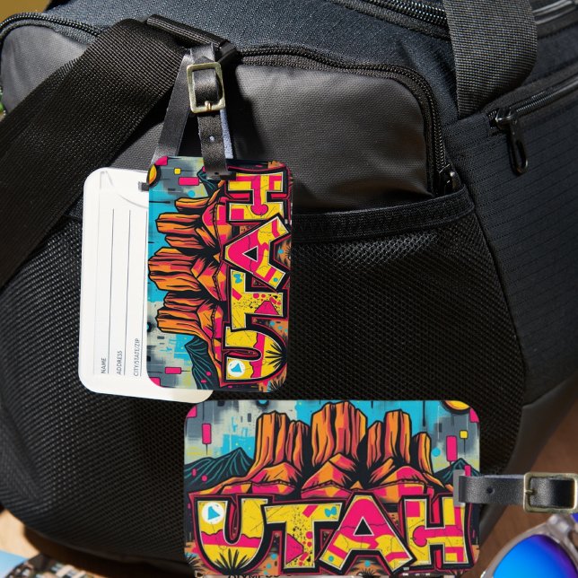 Utah Monument Valley graffiti travel Luggage Tag (Creator Uploaded)