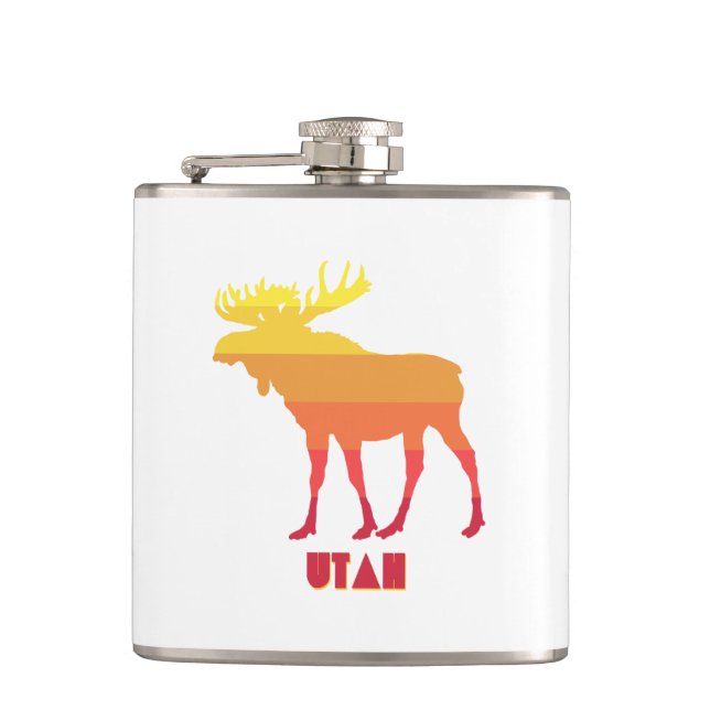 Utah Moose Hip Flask (Front)