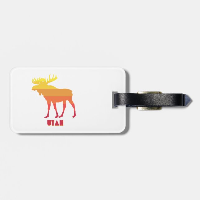 Utah Moose Luggage Tag (Back Horizontal)