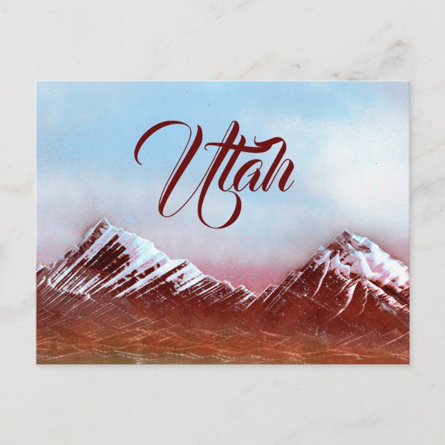 Utah Mountain Range Postcard (Front)