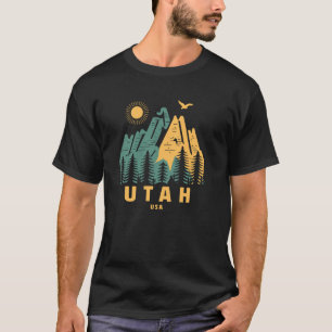 Utah Mountains USA Hiking Outdoors Vintage T-Shirt
