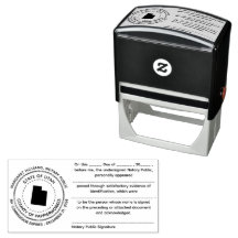 Utah Notary Public Acknowledgement Stamp