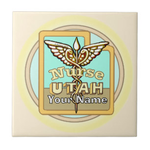 Utah Nurse Caduceus Tile