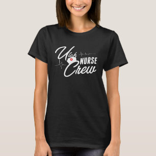 Utah Nurse Wear For Women Girls USA State Pride T-Shirt