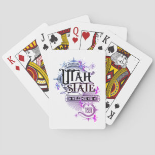 Utah Playing Cards Vintage Illustration