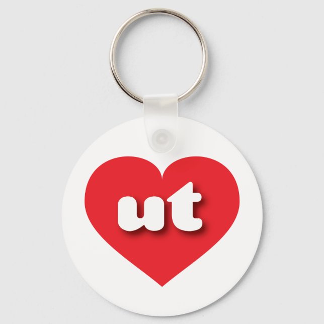Utah red heart - I love ut  Key Ring (Front)