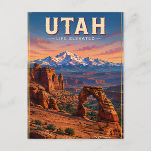 Utah Red Rock Mountains Scenic Escape Postcard