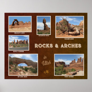 Utah: Rocks & Arches  Poster
