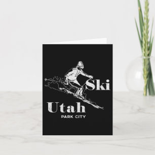 Utah Skiing Park City Long Sleeve Ski Tee Card