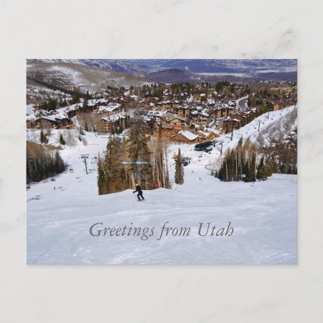 Utah Skiing Postcard (Front)