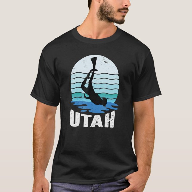 Utah Snorkelling Snorkel Diving Diver Freediving S T-Shirt (Front)