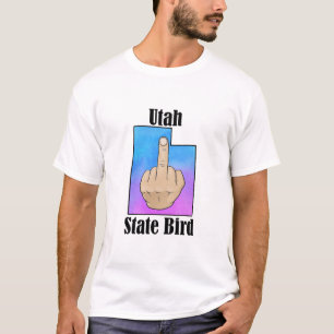 Utah state bird t-shirt middle finger colour