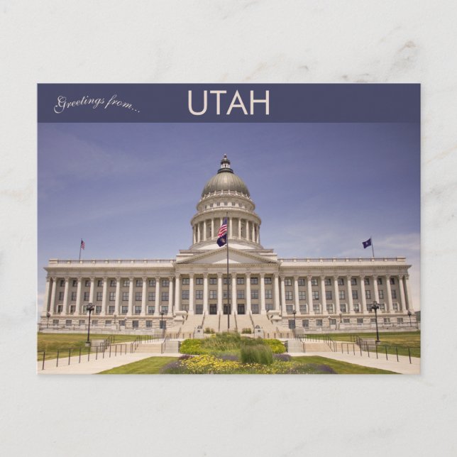 Utah State Capitol in Salt Lake City Utah Postcard (Front)