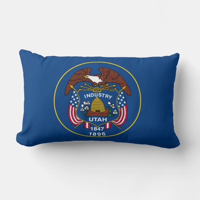 Utah State Flag Design Lumbar Cushion (Front)