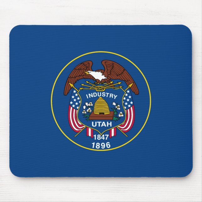 Utah State Flag Design Mouse Mat (Front)
