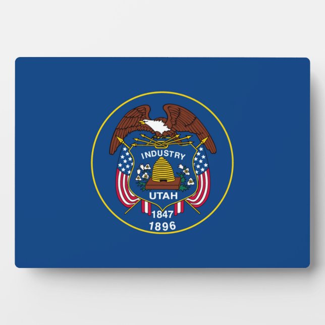 Utah State Flag Design Plaque (Front)