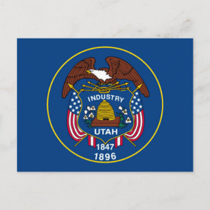 Utah State Flag Design Postcard