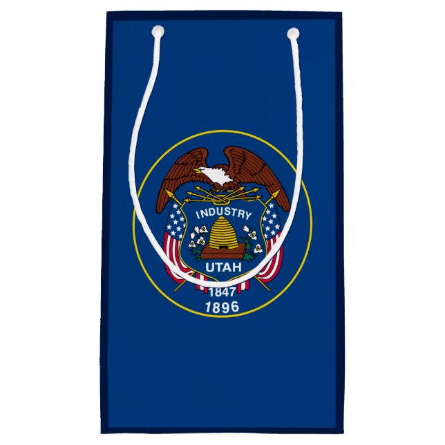 Utah State Flag Design Small Gift Bag (Front)