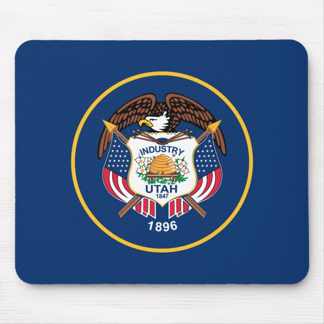 Utah State Flag Mouse Mat (Front)