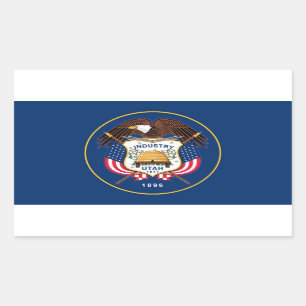 Utah State flag Rectangular Sticker
