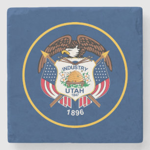 Utah State Flag Stone Coaster