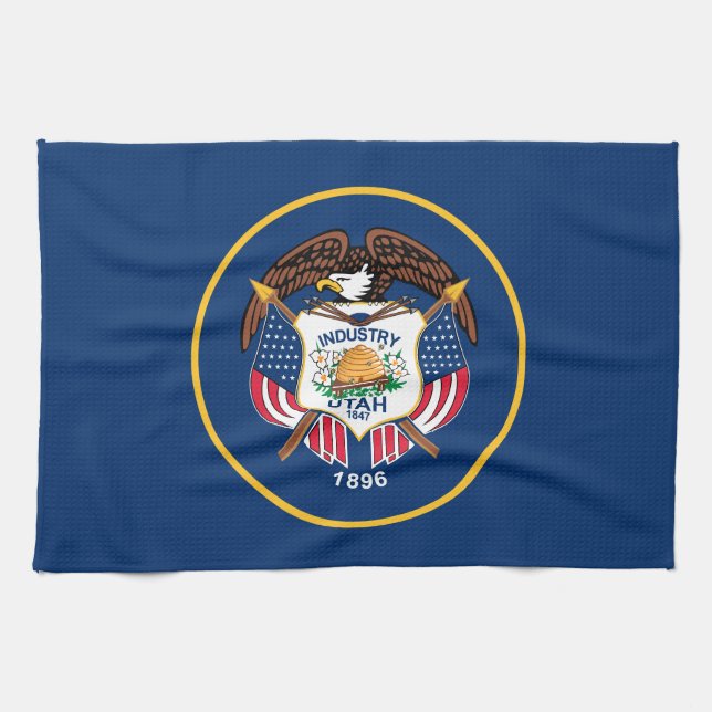 Utah State Flag Tea Towel (Horizontal)